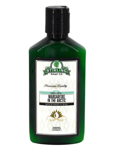 Stirling Margaritas in the Arctic aftershave toner bottle for men's grooming