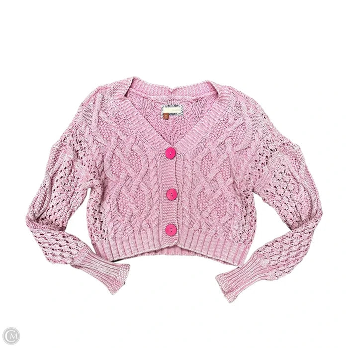 Sweater Cardigan By Pilcro In Pink, Size: Xs