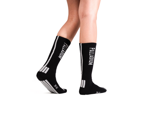 SX7411-008 | MID HT STR SOCKS 02 | BLACK