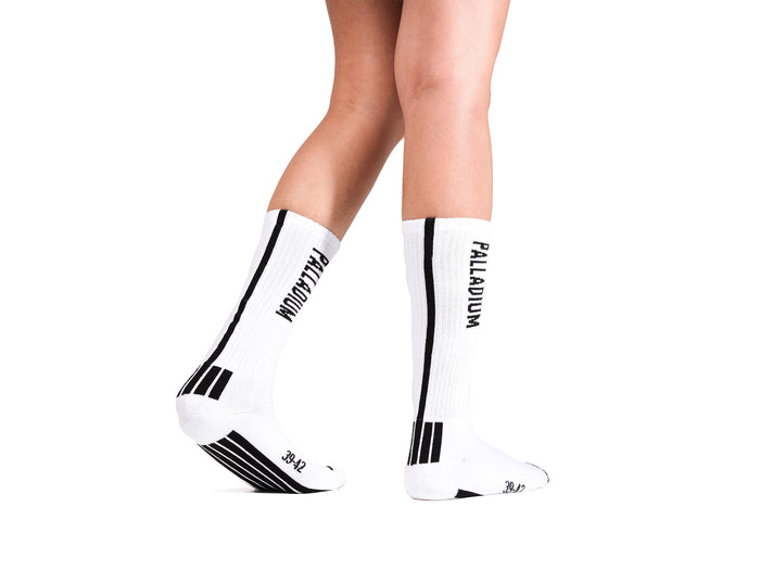 SX7411-100 | MID HT STR SOCKS 02 | WHITE