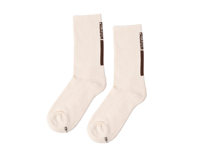 SX7472-156 | STRIPE LOGO SOCKS | VANILLA