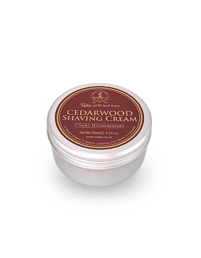 Cedarwood shaving cream jar for grooming