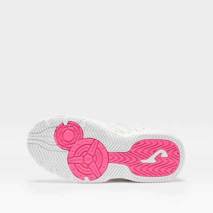Tenis básico School blanco y rosa de JOMA