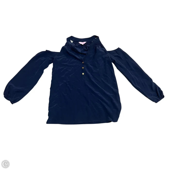 Top Long Sleeve Designer By Lilly Pulitzer In Blue, Size: Xxs