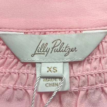 Top Long Sleeve Designer By Lilly Pulitzer In Peach, Size: Xs