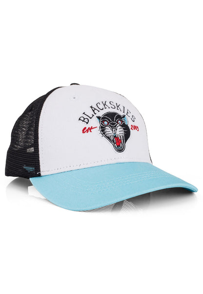 Blackskies-Traditional-Tattoo-Trucker-Cap-Panther-White-Black-Blue-3