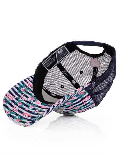 Blackskies-Tropical-Flamingo-Trucker-Cap-Blue-White-Striped-5