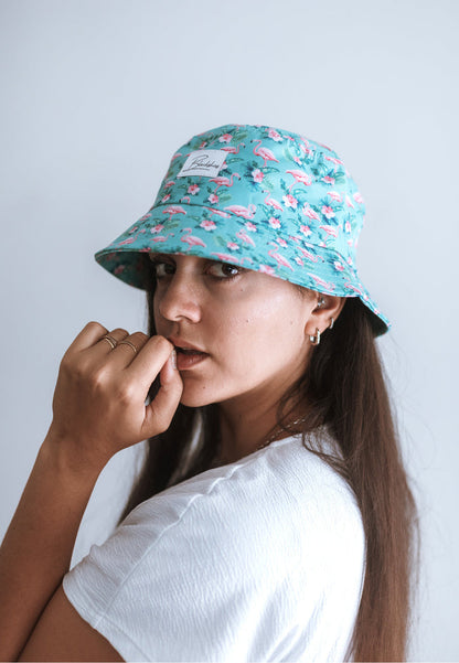 Blackskies-Tropical-Flamingo-Vol-II-Bucket-Hat-Mint-Green-Model