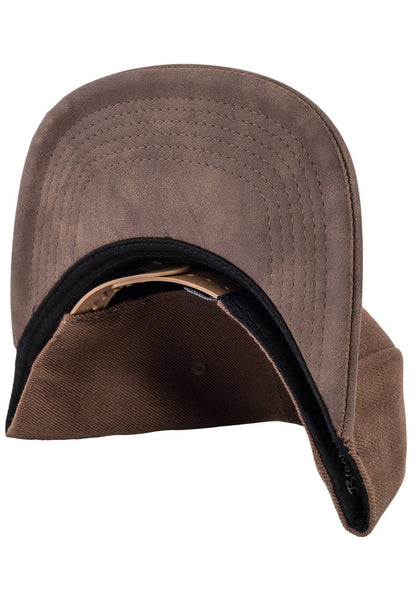Blackskies-Vanguard-Snapback-Cap-Brown-Baseball-Hat-Leather-Brim