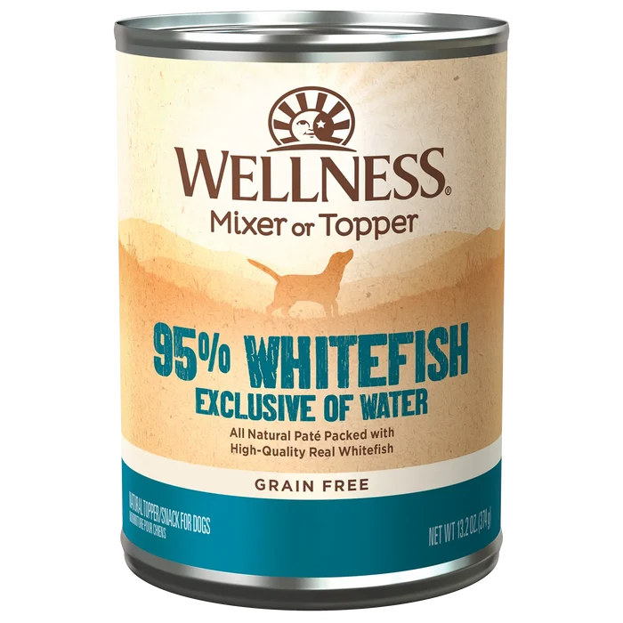 Wellness Natural Grain Free 95% Whitefish Recipe Adult Wet Canned Dog Food