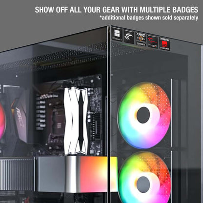 Windows 10 Pro for Workstations 1"x1" Chrome Effect Domed Case Badge / Sticker Logo