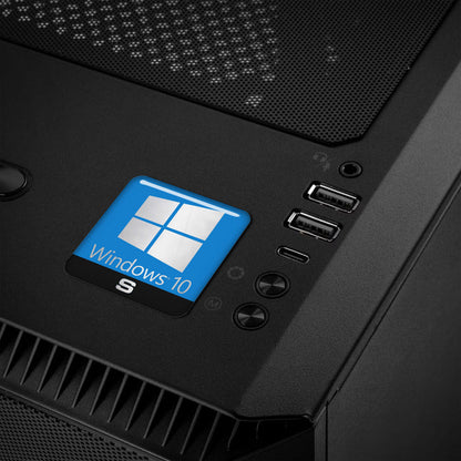 Windows 10 S 1"x1" Chrome Effect Domed Case Badge / Sticker Logo