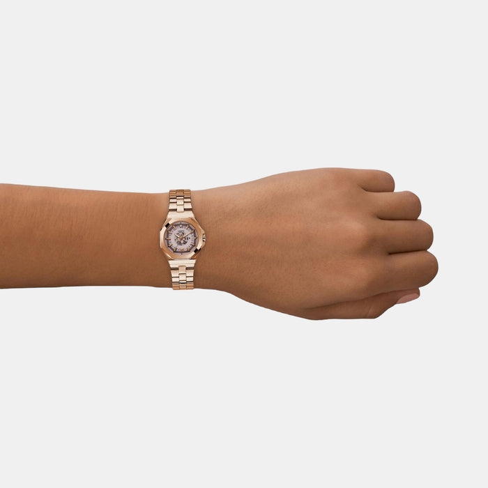 Women Quartz Beige Dial Analog Stainless Steel Watch GW0551L3