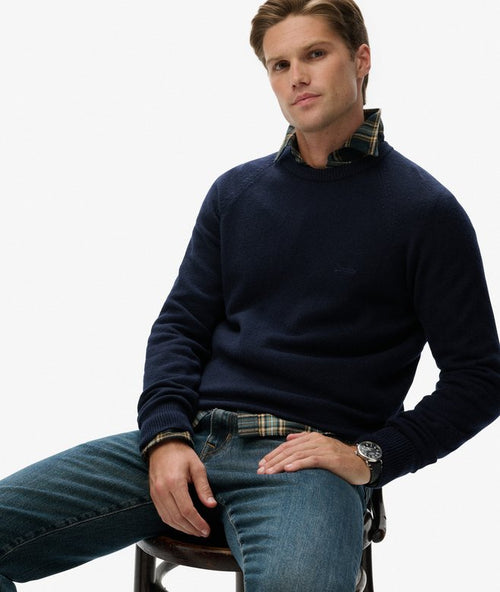 Wool Blend Jumper in Navy