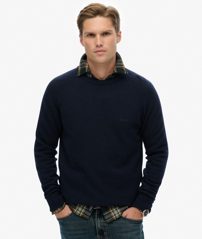 Wool Blend Jumper in Navy