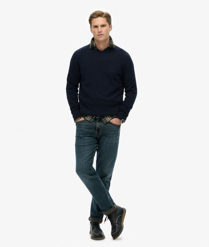 Wool Blend Jumper in Navy