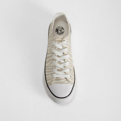 Zapatilla lona animal print beige NYC