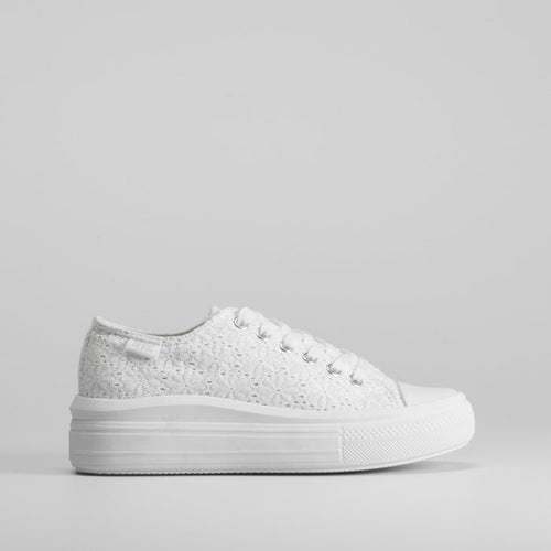 Zapatilla lona bordada plataforma NYC