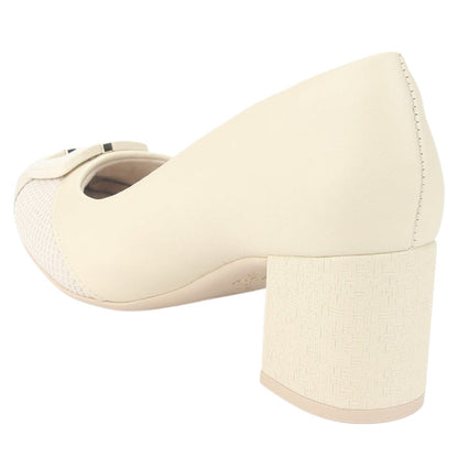 Zapato Comfortflex Mujer 2354403 Beige Casual Tacones Altos Comfortflex