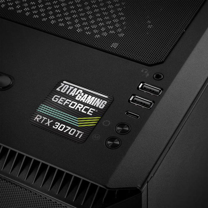 Zotac GeForce RTX 3070 Ti 1"x1" Chrome Effect Domed Case Badge / Sticker Logo