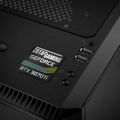 Zotac GeForce RTX 3070 Ti 1"x1" Chrome Effect Domed Case Badge / Sticker Logo